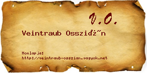 Veintraub Osszián névjegykártya