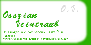 osszian veintraub business card